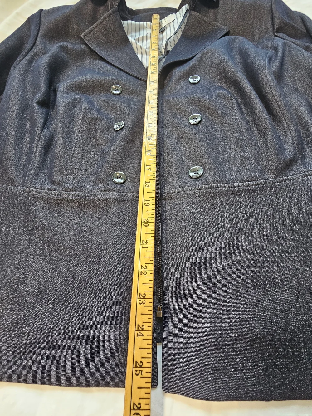 Tahari Denim Style Jip Up Blazer Size 18